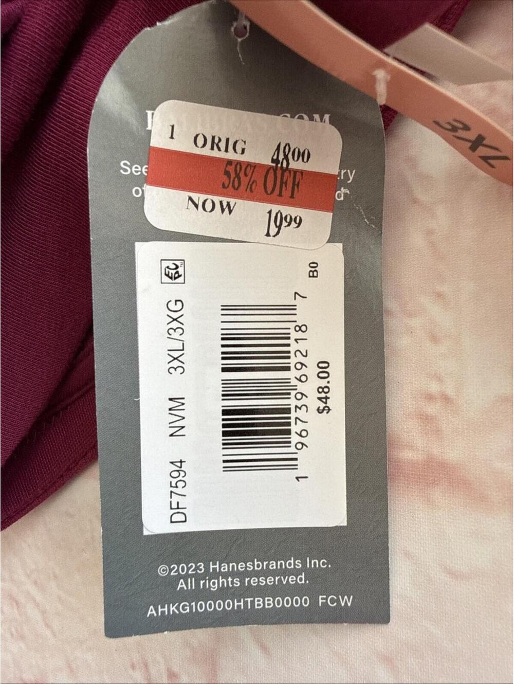 NWT Bali Breathe Wire Free  Bra 3XL Fits 46C 46D 46DD DF7594 - Picture 4 of 6